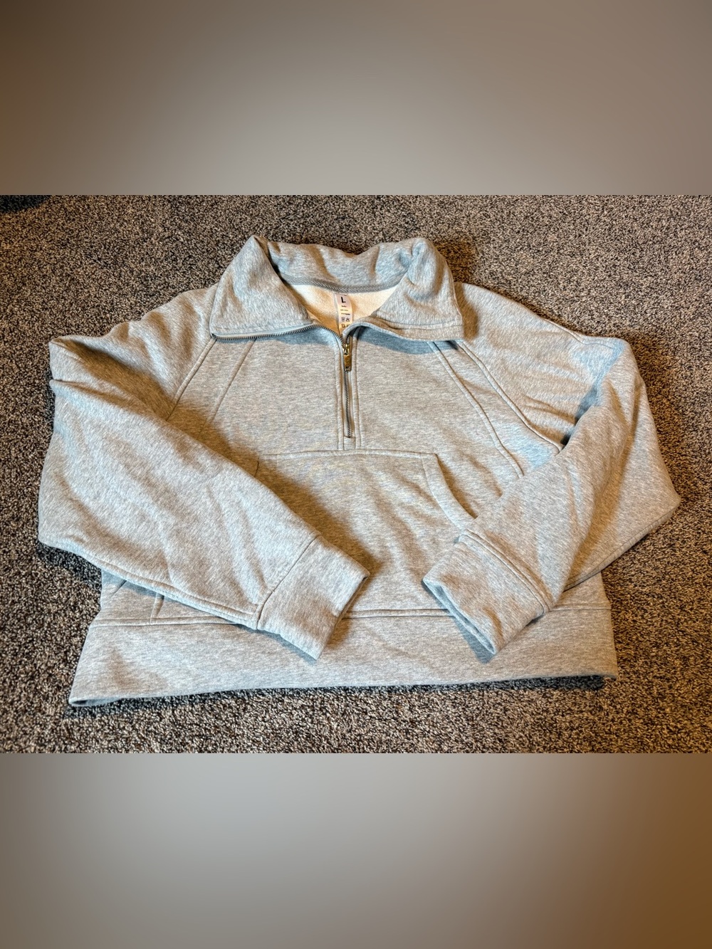Women’s Heather Gray Quarter-Zip Pullover Sweater